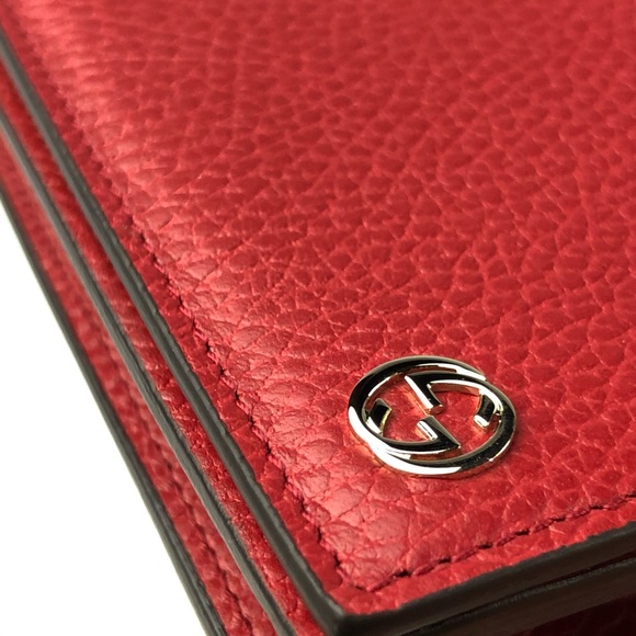 NWT Gucci Red Small Crossbody Wallet With Chain - Picture 3 of 12